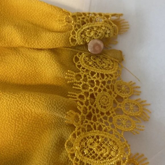 A New Day mustard yellow long sleeve blouse. - Picture 7 of 7